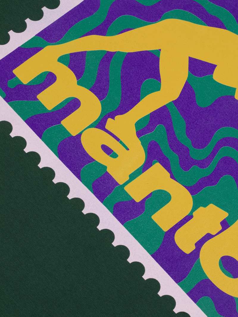 MANTO STAMP 25  tshirt- green